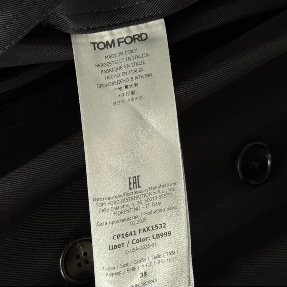 Tom Ford Leather Undercollar Trench Coat - Picture 7 of 9